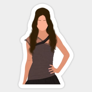 Sel in Black Dress Outfit Fan Art Sticker